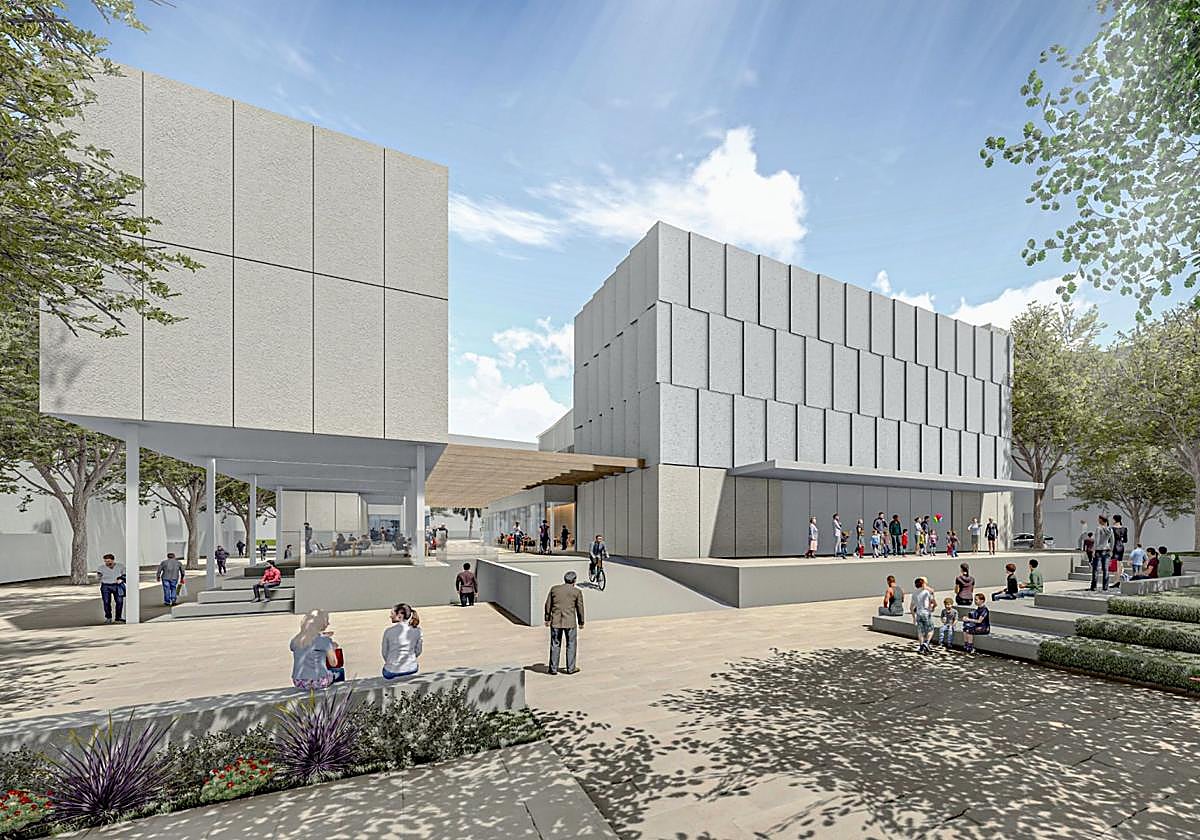 Rendering of the new Jayton cultural centre.