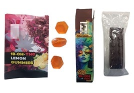 Productos que contienen sustancias alucinógenas.