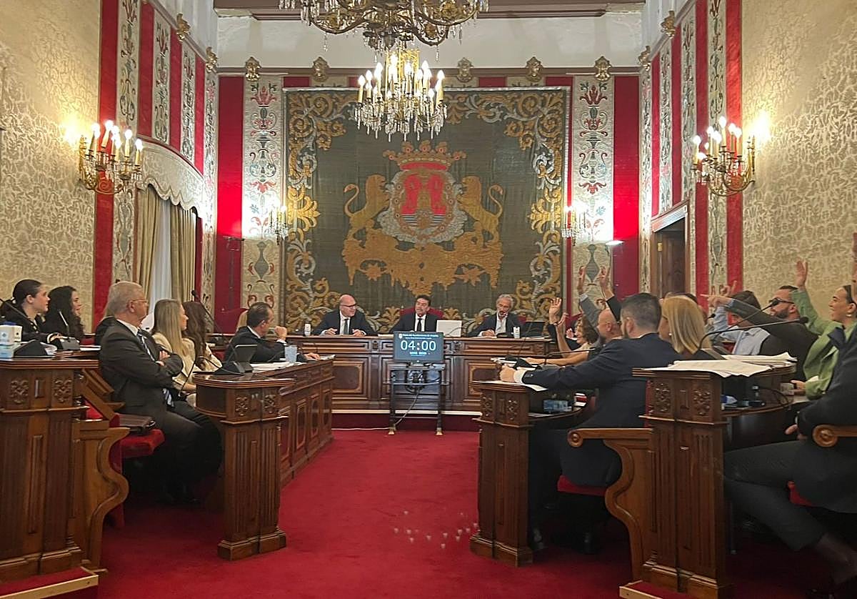 Un momento del Pleno de Alicante.