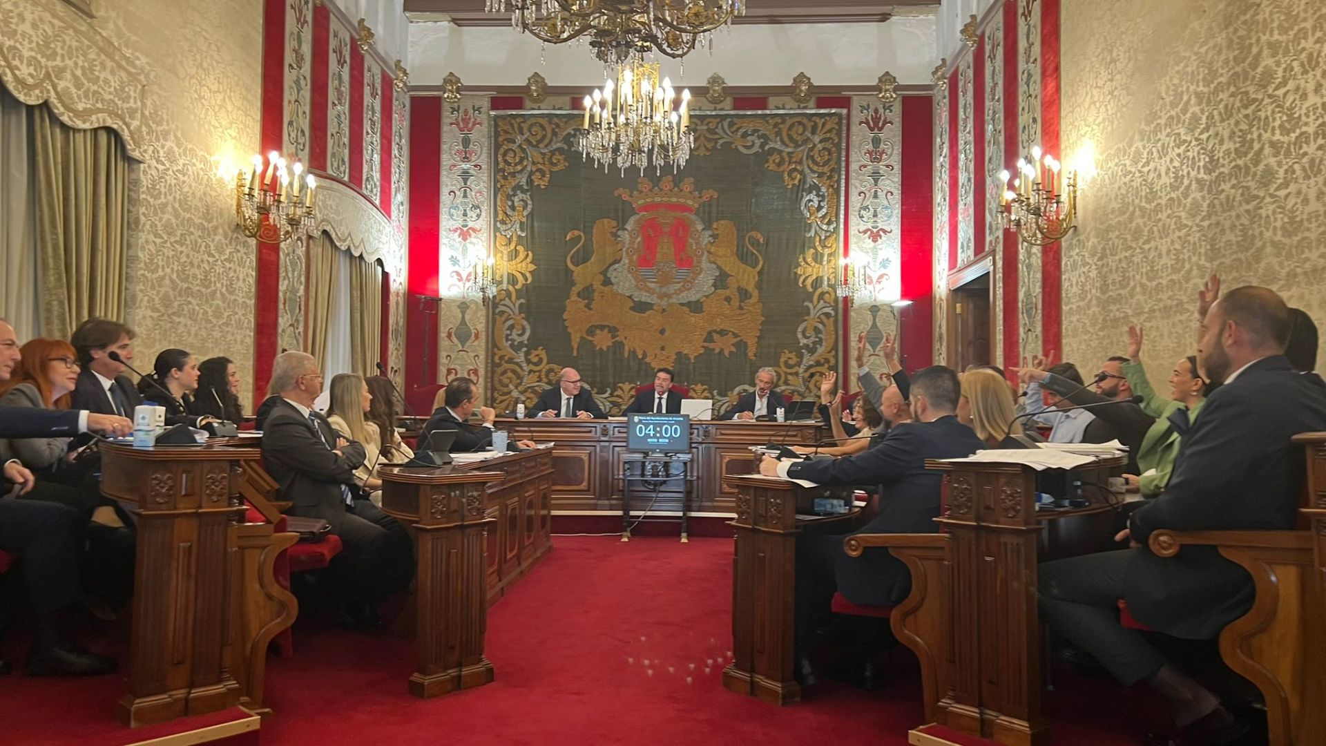 A moment from the Alicante Council meeting.