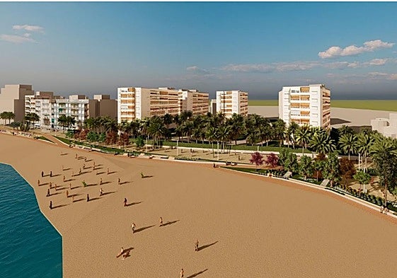 Así quedará la playa de los Locos de Torrevieja con el nuevo paseo.