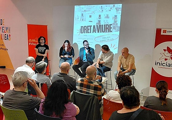 Acto por la vivienda de Iniciativa-Compromís.