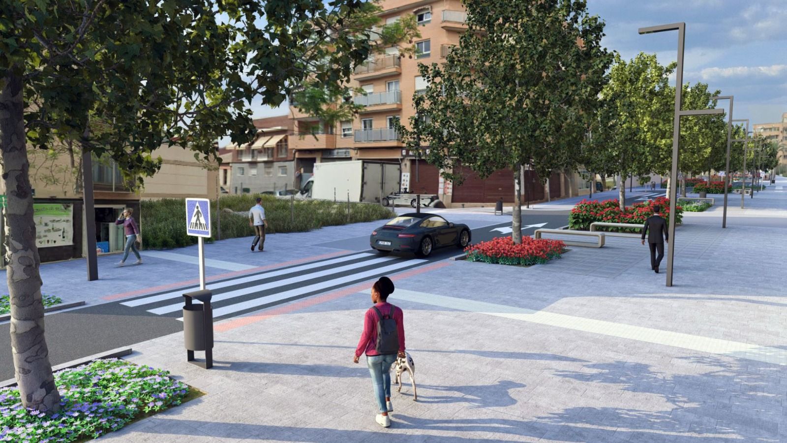 Recreación de la calle San Vicente.