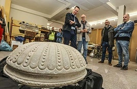 Pila aparecida en el museo.