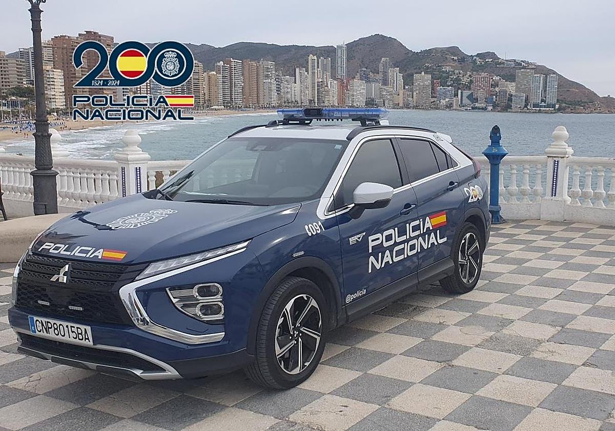 File image of a National Police patrol in Benidorm.