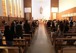 Imagen de archivo de la celebración de una misa en el Colegio Inmaculada Jesuitas de Alicante.