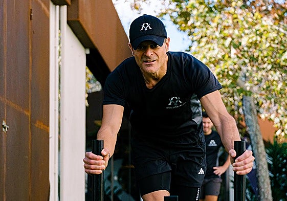El Doctor Aldo, durante un entrenamiento.