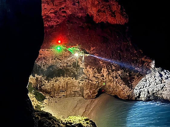 Operación de rescate en Benitatxell.