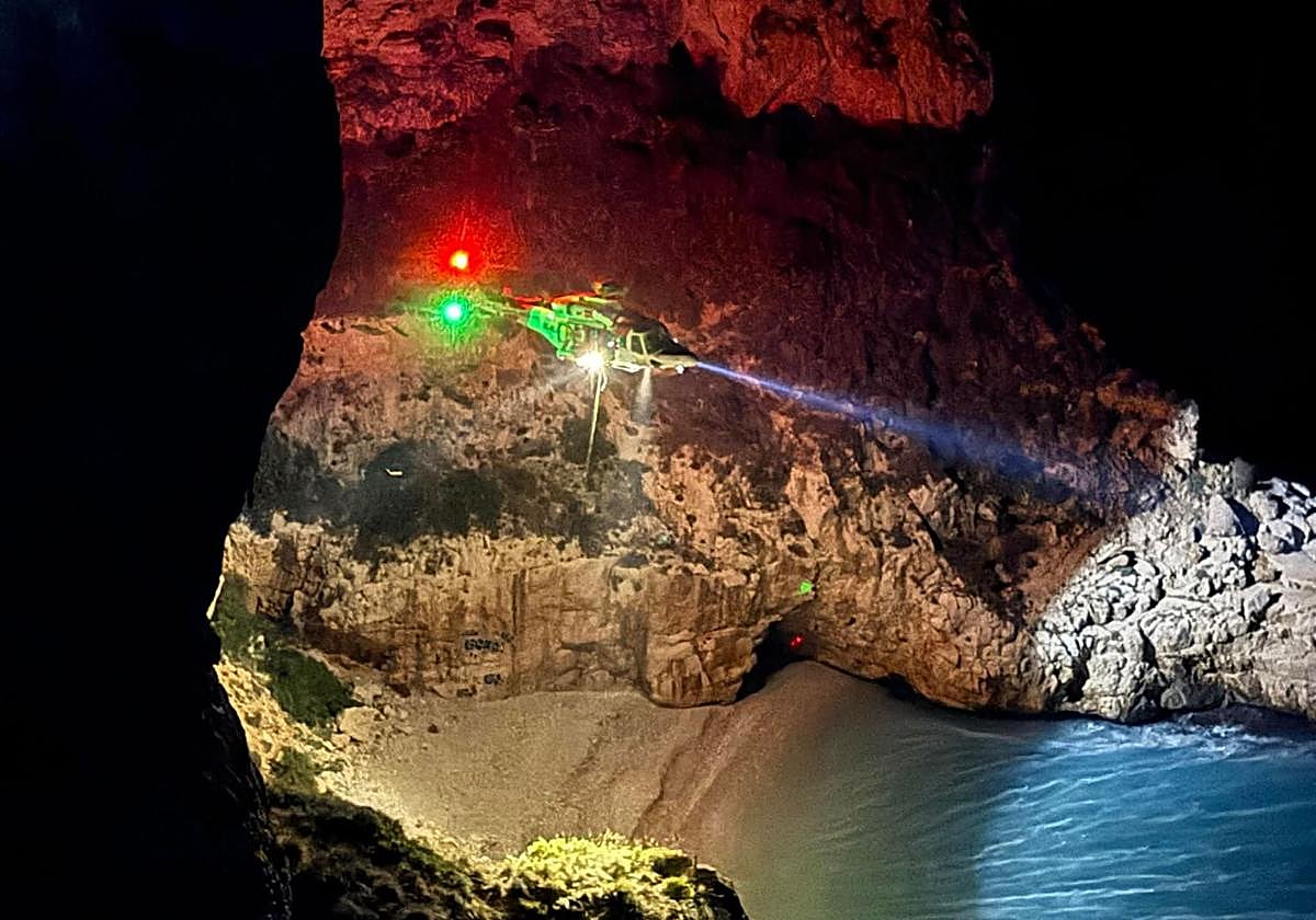 Operación de rescate en Benitatxell.