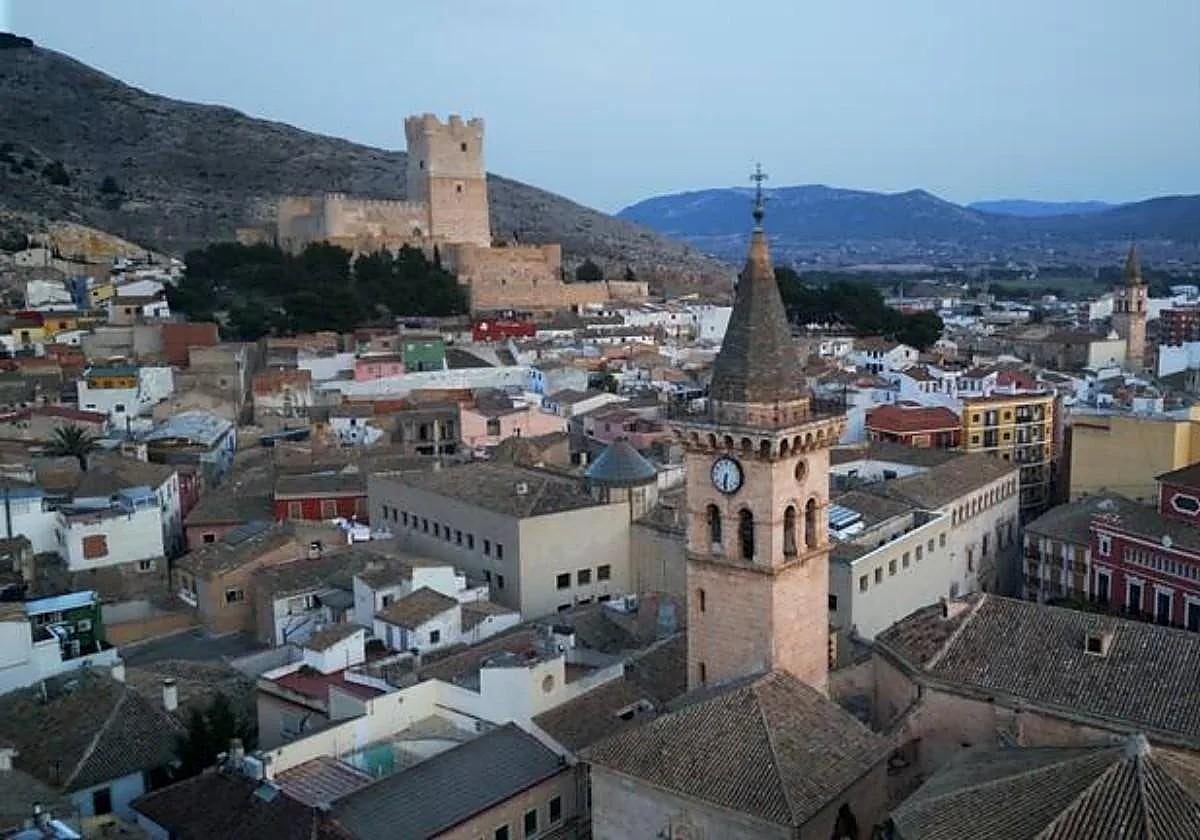 Aerial view of Villena.