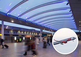 Una de las terminales del aeropuerto londinense/Avión de la aerolínea británica.