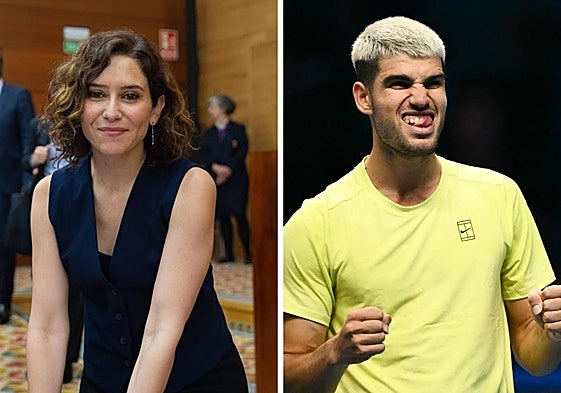 Isabel Díaz Ayudo y Carlos Alcaraz.