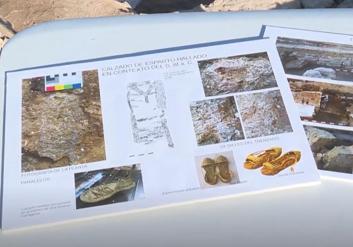Calzado de esparto de hace 2.300 años en Alicante.