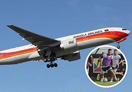 Avión de Angola Airlines/Lautaro se ejercita en Algorfa.