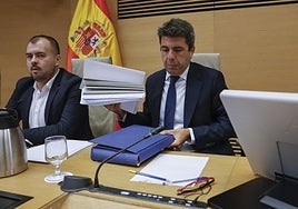 Carlos Mazón, este lunes en el Congreso de los Diputados.