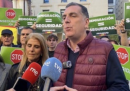 El portavoz de Seguridad de Vox, Samuel Vázquez, este miércoles en Alicante.