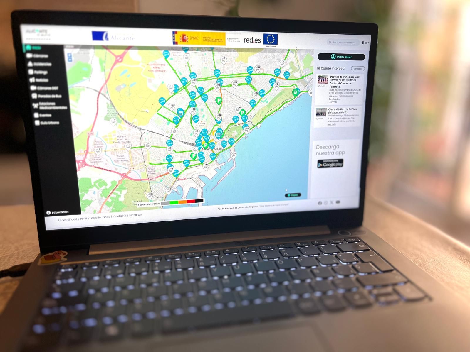 Nueva página web de tráfico en Alicante.