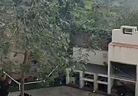 Primeros copos de nieve en Agres.