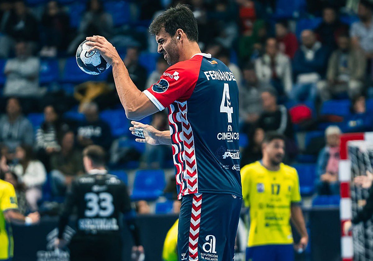 Javier Borragán, en su primer partido con el EÓN.