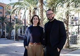 Los concejales de Compromís, Esther Díez (Elche) y Rafa Mas (Alicante).