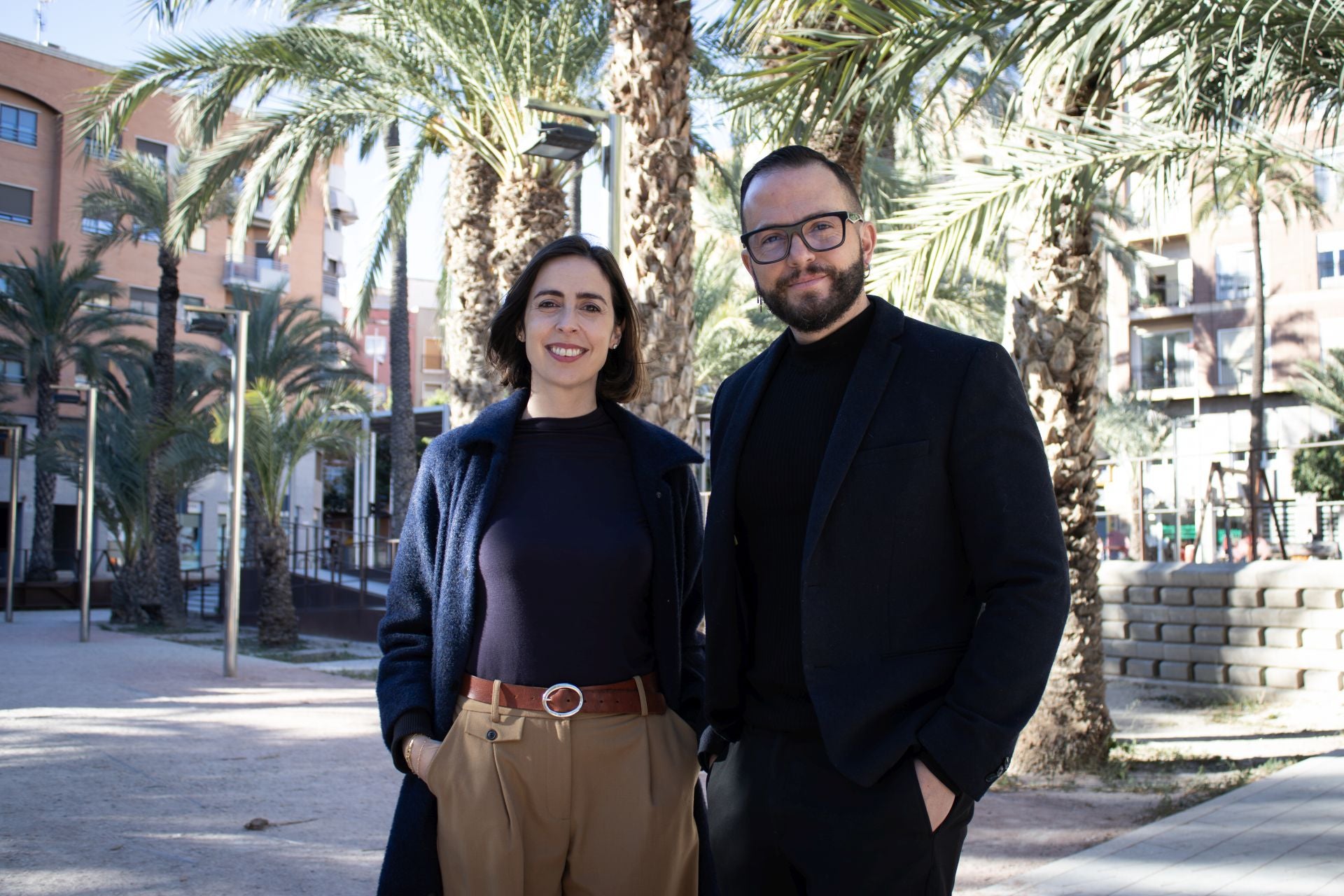 Los concejales de Compromís, Esther Díez (Elche) y Rafa Mas (Alicante).