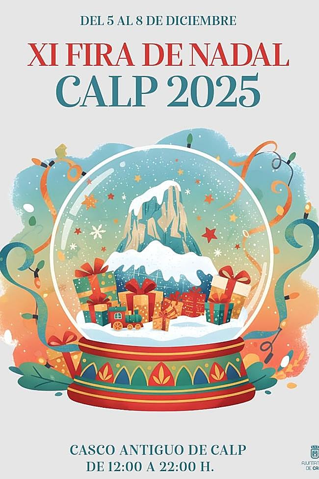 Official poster of Calp's Christmas Fair, announcing the 2023 edition in the Old Town.