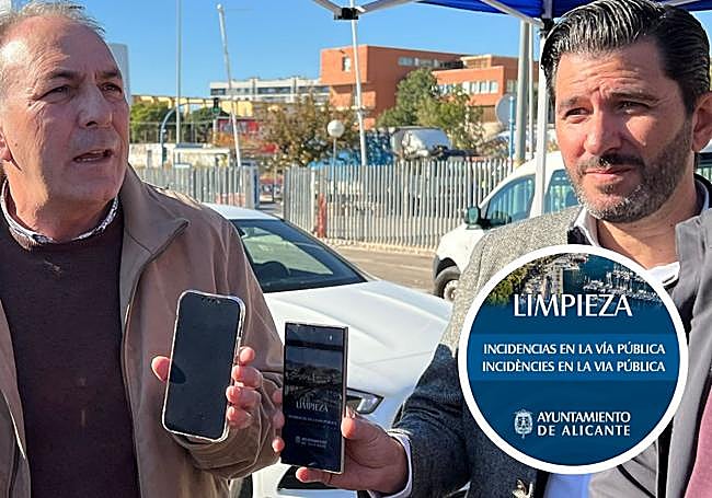 Rafael Alemañ (PP) y Óscar Castillo (Vox) presentan la portada de la aplicación.