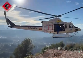 Helicóptero de rescate del Consorcio Provincial de Bomberos.