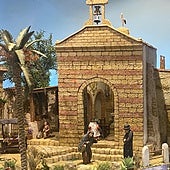 La iglesia, en uno de los belenes municipales de Alicante.