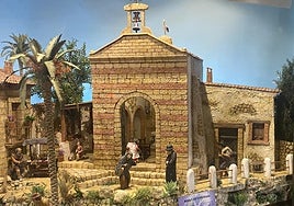 La iglesia, en uno de los belenes municipales de Alicante.