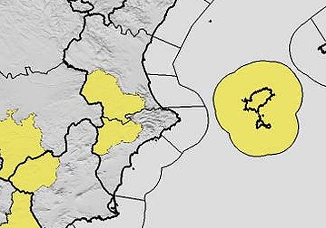 Avisos amarillos de la Aemet.