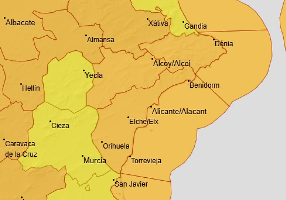 La Aemet advierte de un giro brusco del tiempo en Alicante y activa la  alerta naranja en toda la provincia | TodoAlicante