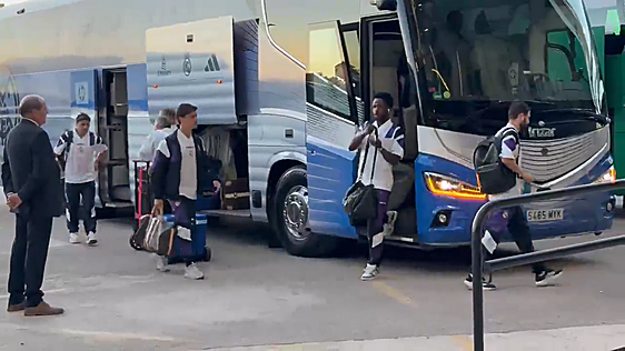 Así ha sido la llegada del Real Madrid al Martínez Valero